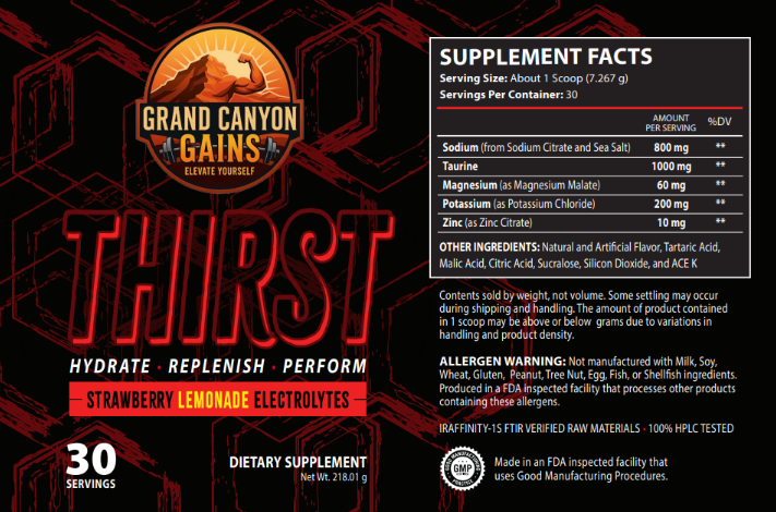 Thirst Strawberry Lemonade Electrolytes ( Pre order )