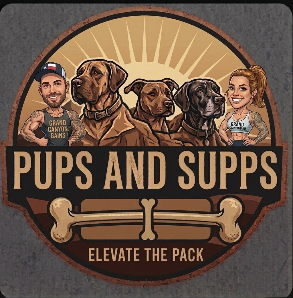 Pups and Supps partnership logo